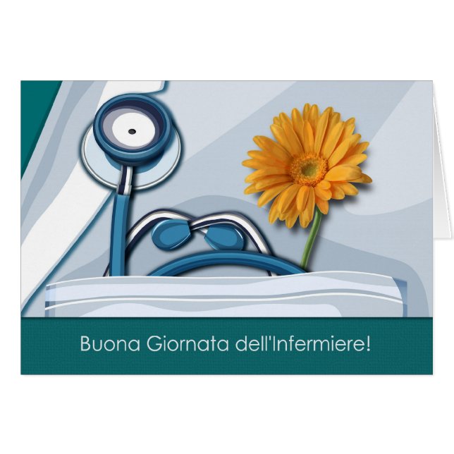 Buona Giornata dell'Infermiere. Cartes de jour des (Devant horizontal)