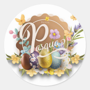 Buona Pasqua Classic Round Sticker