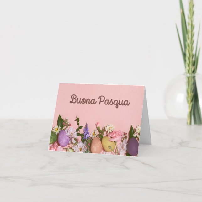 Buona Pasqua, Italian Happy Easter  Card (Front)
