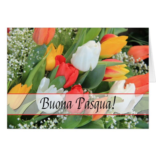 Buona Pasqua Italien Bonne Pâques (Devant horizontal)