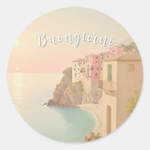 Buongiorno Italian Riviera Classic Round Sticker