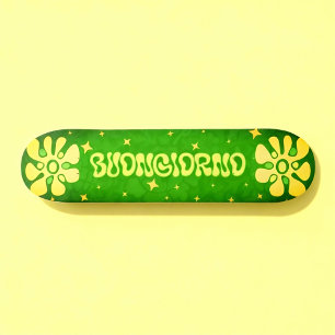 Buongiorno! Vibrant Italian Inspired Floral Skateboard