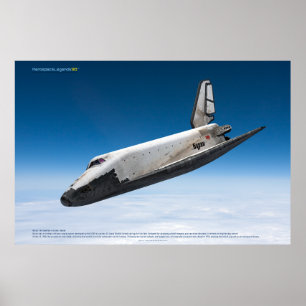 Buran Soviet Shuttle Atmospheric Reentry Poster