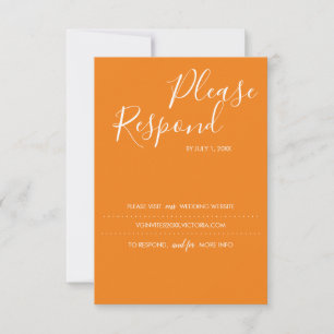 Burange carte RSVP, site Mariage