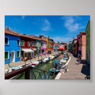 Burano houses poster