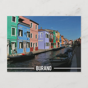 Burano Island, Venice Postcard
