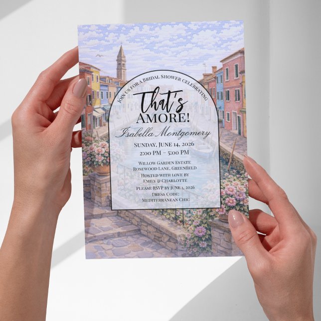 Burano Italian Themed Bridal Shower Invitation (Burano Italian Themed Bridal Shower Invitations
)