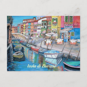 Burano, Italie - carte postale
