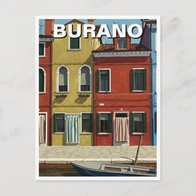 Burano Italy Postcard (Front)