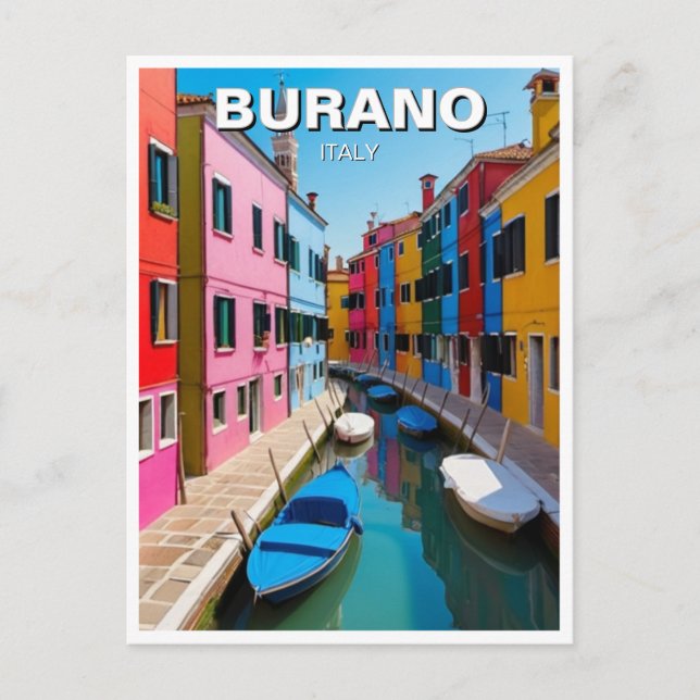 Burano Italy Postcard (Front)