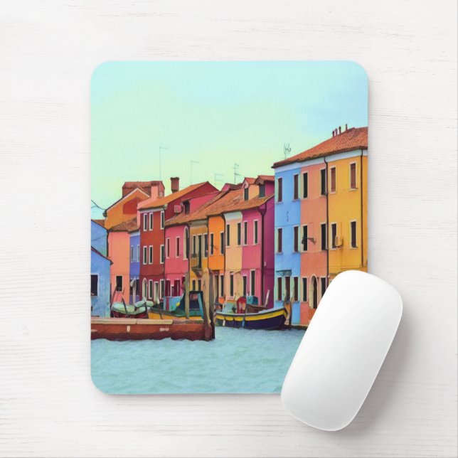 BURANO - Venetian Lagoon Venice - Burano Mouse Pad (With Mouse)