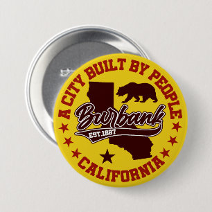 Burbank,California 3 Inch Round Button