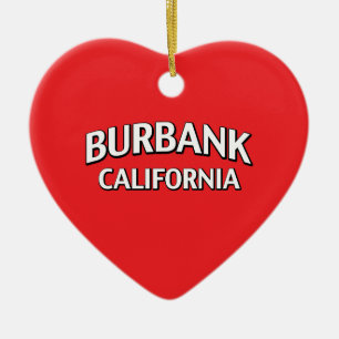 Burbank California Ceramic Ornament