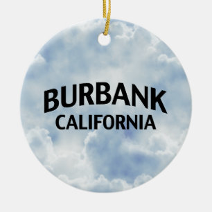 Burbank California Ceramic Ornament