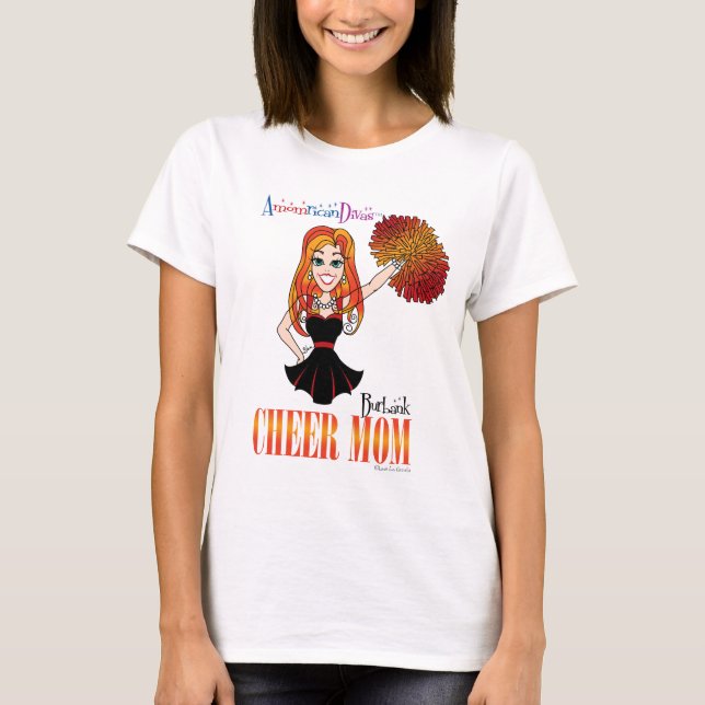 Burbank Cheer Mom Long Sleeve T-Shirt (Front)