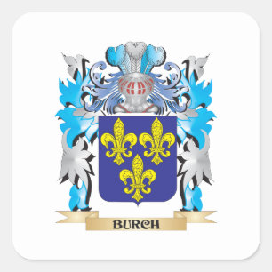 Burch Coat of Arms Square Sticker