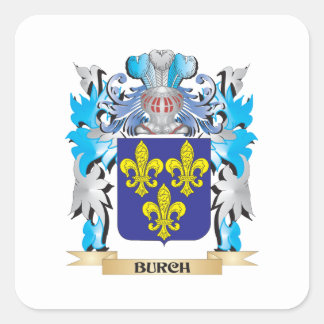 Burch Coat of Arms Square Sticker