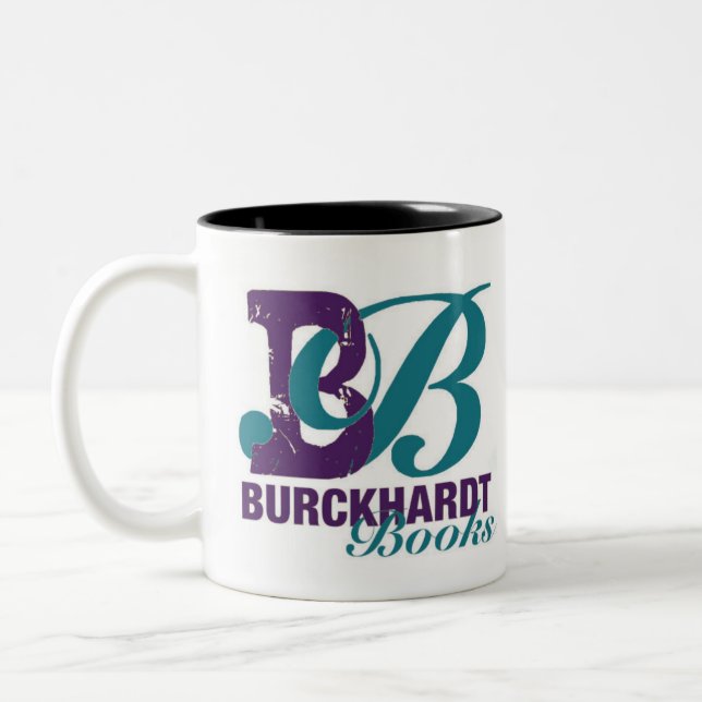 Burckhardt Books Logo Coffee Mug | Book Lover Gift (Left)
