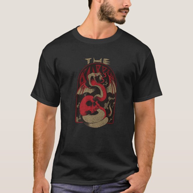 Burden snake skull demonic satanic scary creepy Pr T-Shirt (Front)