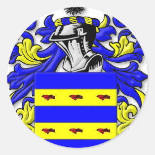 Burdette Coat of Arms Classic Round Sticker