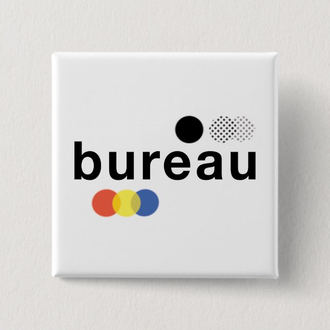 bureau 2 inch square button (Front)