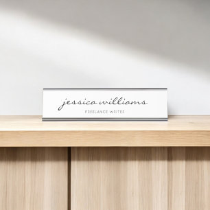 Bureau de calligraphie moderne minimaliste Plaque