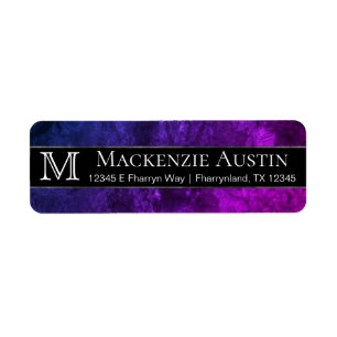 Bureau de Mystic-Topaz Monogramme violet bleu ro