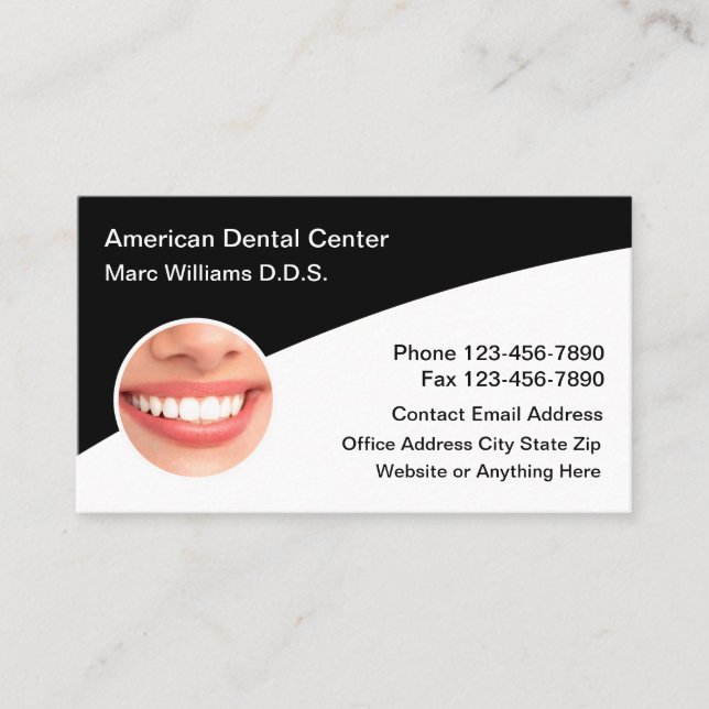 Bureau des dentistes Cartes de rendez-vous moderne (Devant)