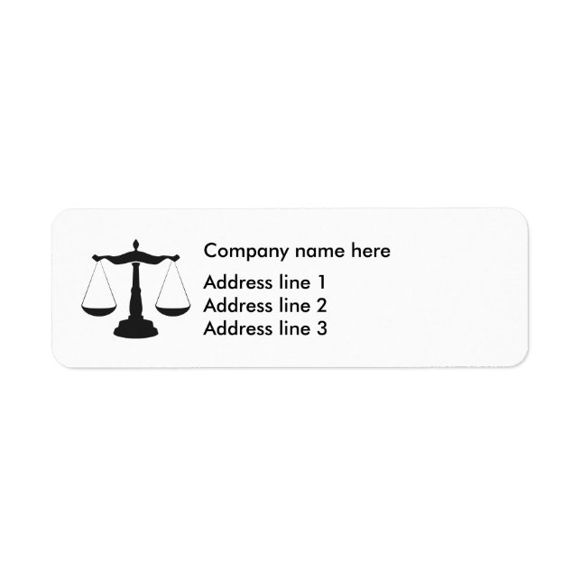Bureau du Procureur Modèle Adresse Étiquettes (Devant)