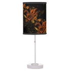 lampe de couleur automne avec dessin sur elle