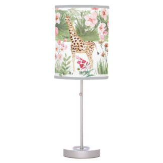 Bureau Lampe de pépinière de girafe verte mignonne, Lampe