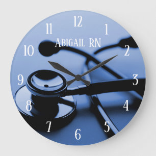 Bureau Médicale bleu Grosse horloge infirmière