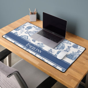 Bureau pour amateur de chiens Toile de Jouy frança