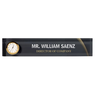 Bureau professionnel élégant Lion Logo Nom Plaque