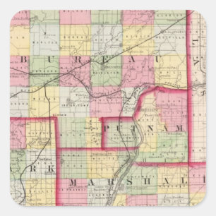 Bureau, Putnam, Stark, Marshall counties Square Sticker