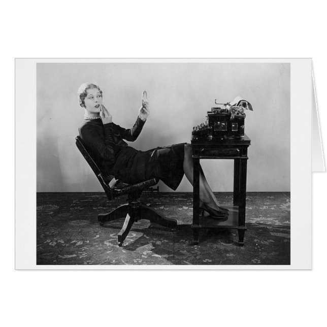 Bureau vintage - princesse au travail, (Devant horizontal)