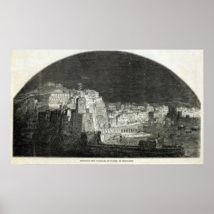Burford's New Panorama of Naples by Moonlight Poster