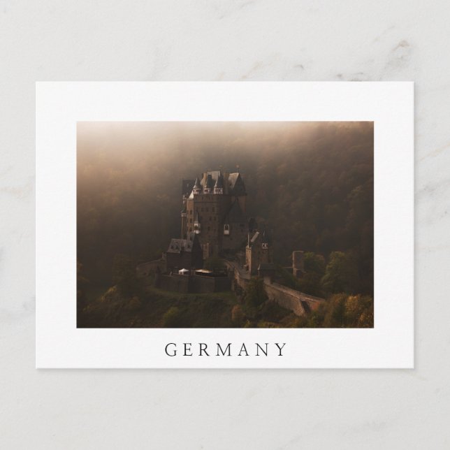 Burg Eltz castle in the morning fog Postcard (Front)