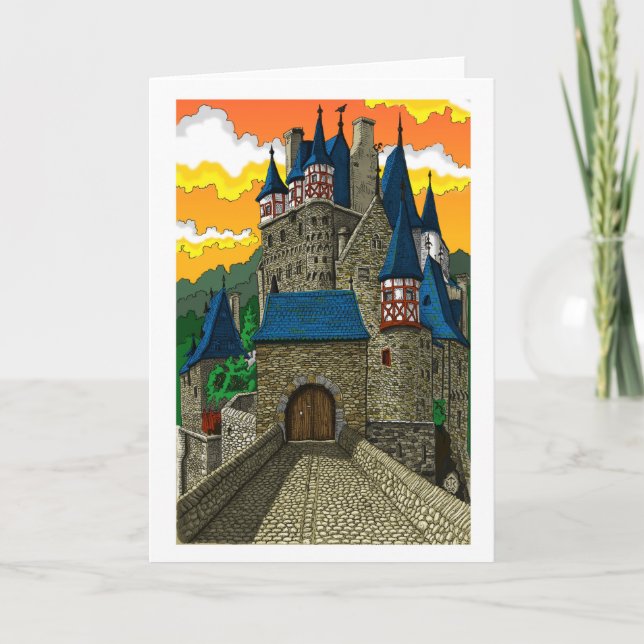 Burg Eltz - En Couleur - Carte de voeux (Devant)