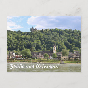 Burg Osterspai am Rhein Postcard