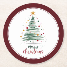 Burgandy Modern Christmas Tree