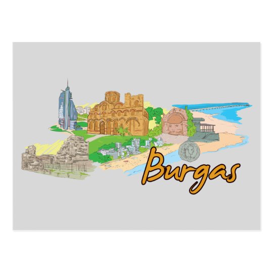 Burgas, Bulgaria Famous City Postcard