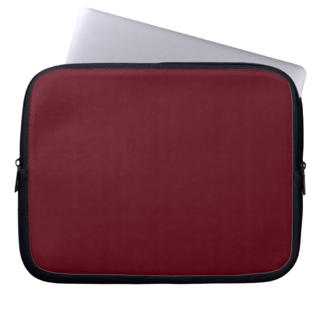 Burgendy Maroon Red Laptop Sleeve (Front)