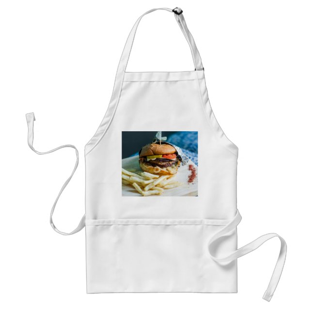 Burger and French Fries Standard Apron (Front)