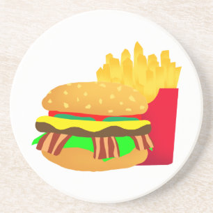 Burger and Fries Coaster