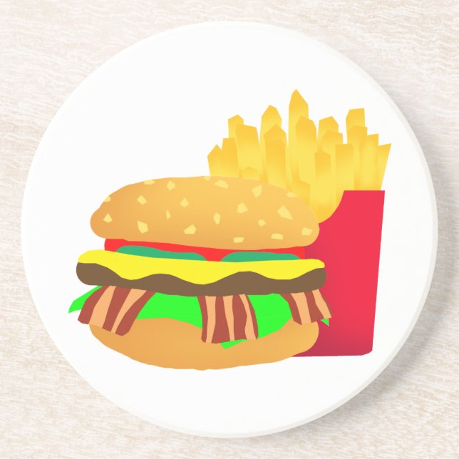 Burger and Fries Coaster (Front)