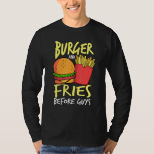 Burger And Fries Fast Food Snacks T-Shirt