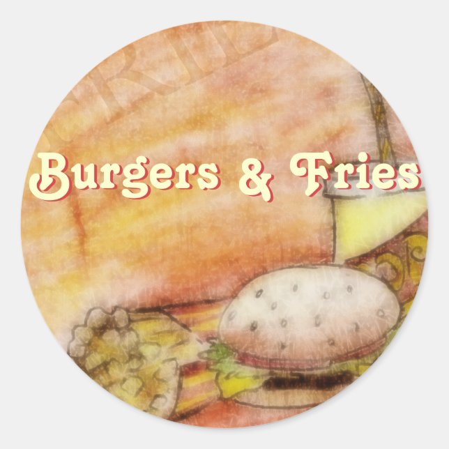 Burger and Fries Stickers (Front)