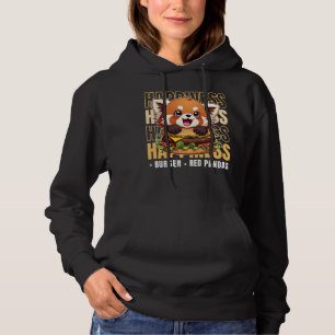 Burger And Red Pandas Make Me Happy Hoodie