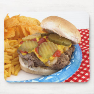 Burger and Sides Mouse Pad